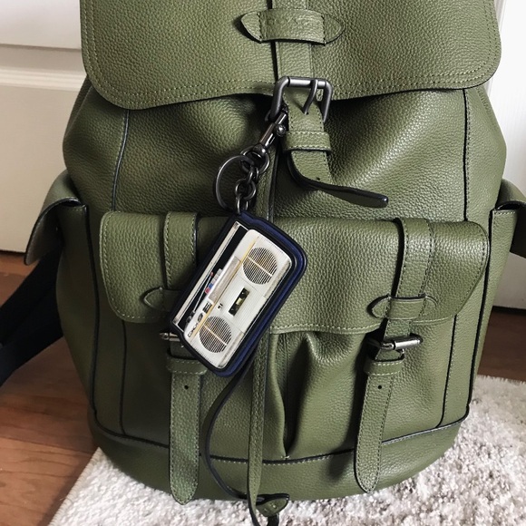 Coach 80's Cassette Tape Player Boom Box Bag Charm Key Chain Fob - Picture 2 of 16